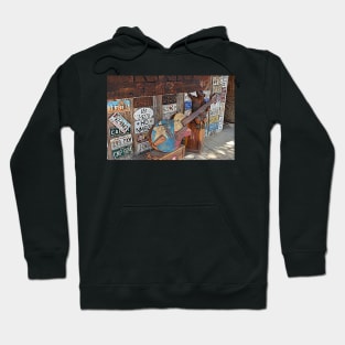 Luckenbach Texas Armadillo Guitar Hoodie